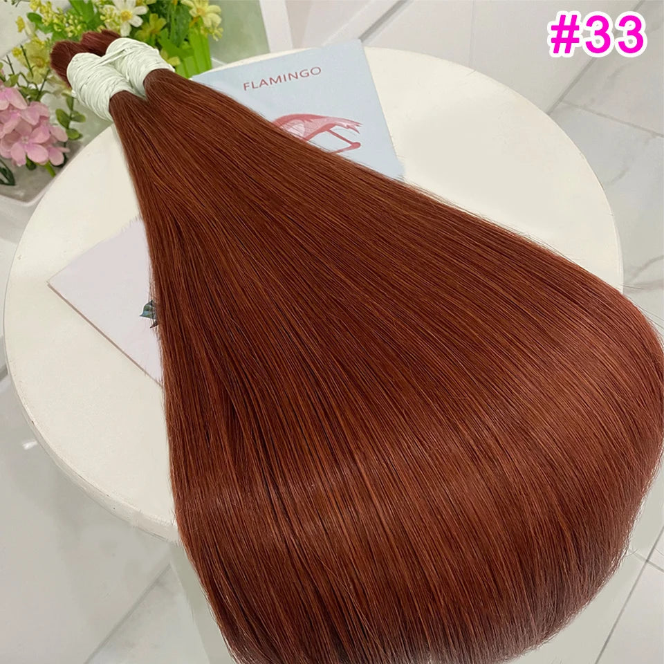 Colored Straight Human Hair Bulk for Braiding