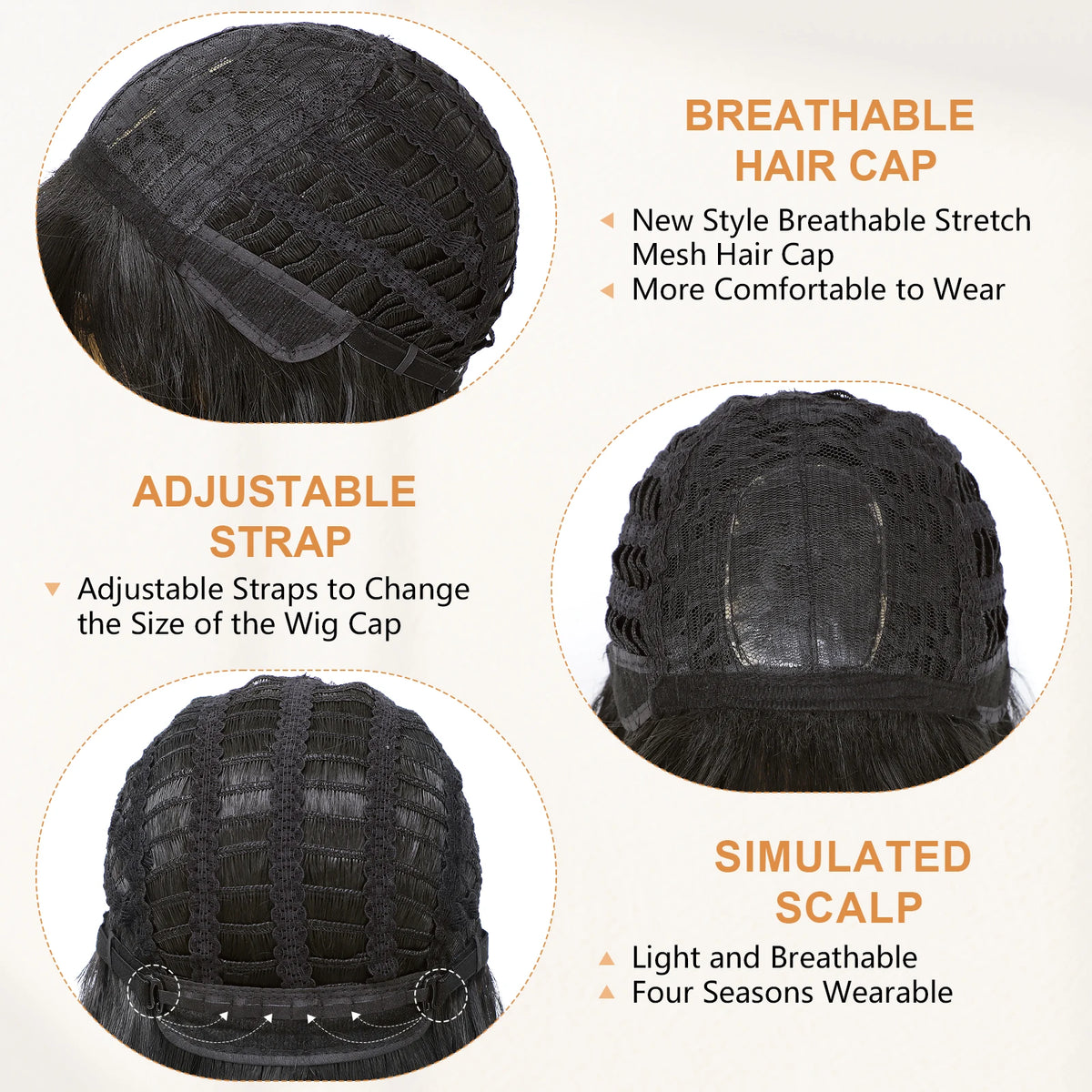 14inch Short Wavy Bob Synthetic Wig with Air Bangs Heat Resistance Shoulder Length Curled Wigs for Daily Use Cosplay for Women