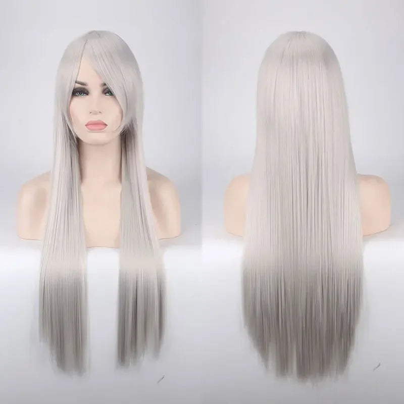 Cosplay Anime Long Wavy Pink Blue Red Blonde Black Green White Brown Cosplay Wig Synthetic Wig