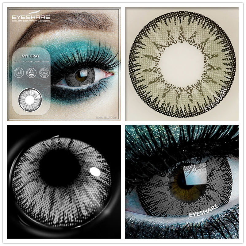 EYESHARE 1 Pair Cosplay Contact Lenses Beautiful Pupil Eye Cosmetic Colorful Contact Lenses Halloween Yearly Eyes Contact Lens