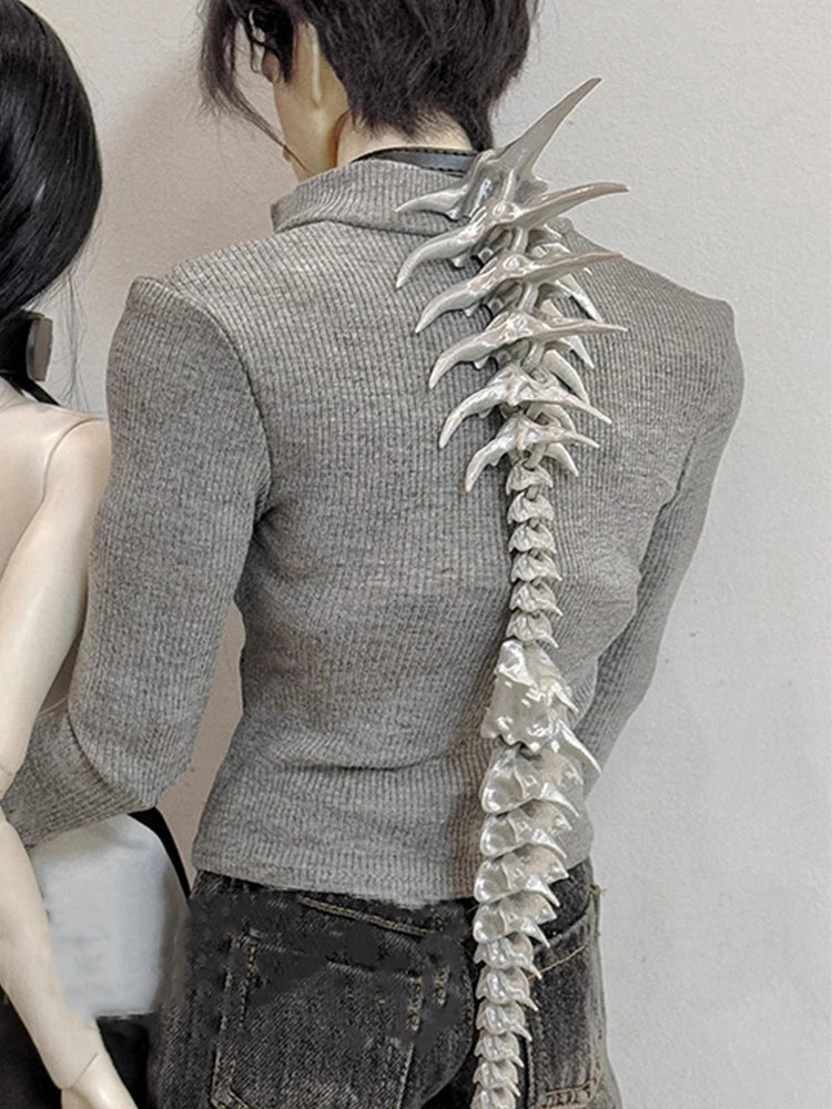 The Punk Gothic Large Dragon Spine Necklace, A Niche Design, Is A Jewelry Accessory For Both Men And Women's Carnival