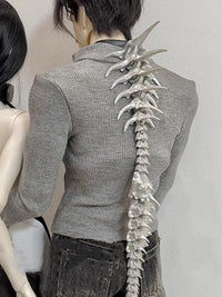 The Punk Gothic Large Dragon Spine Necklace, A Niche Design, Is A Jewelry Accessory For Both Men And Women's Carnival