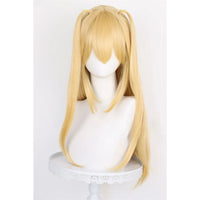 Long Yellow Double Ponytail Cosplay Wig – Heat-Resistant Synthetic Anime Style Wig for Women