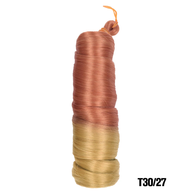 French Curls Braiding Hair Extensions Synthetic Hair Loose Wave Spiral Curl Braids High Temperature Ombre Pre Stretched Hair