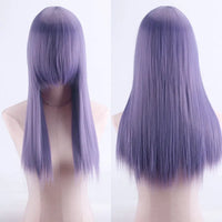 Cosplay Synthetic Wig 60cm Long Straight Curly Hairpiece Thickened High Temp Fiber Rainbow Color Rose Cap Party Halloween