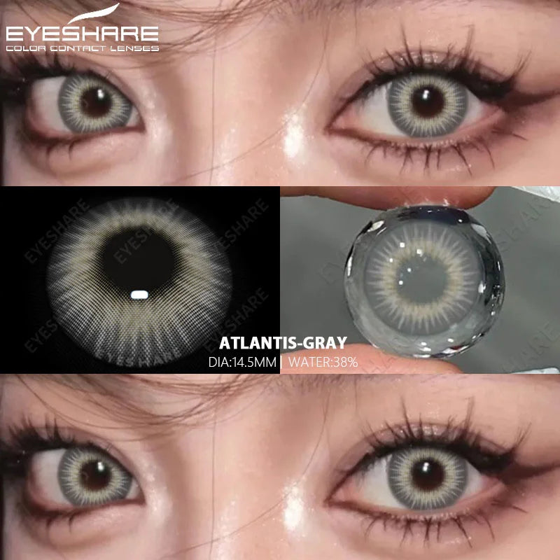 EYESHARE 1pair Colored Contact Lenses for Eyes Purple Lenses Fashion Colorful Beautiful Pupil Lens Yearly Cosmetic Eye Contacts