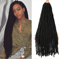 Dreadlocks Hair Synthetic Faux Locs Crochet Braids Ombre Color