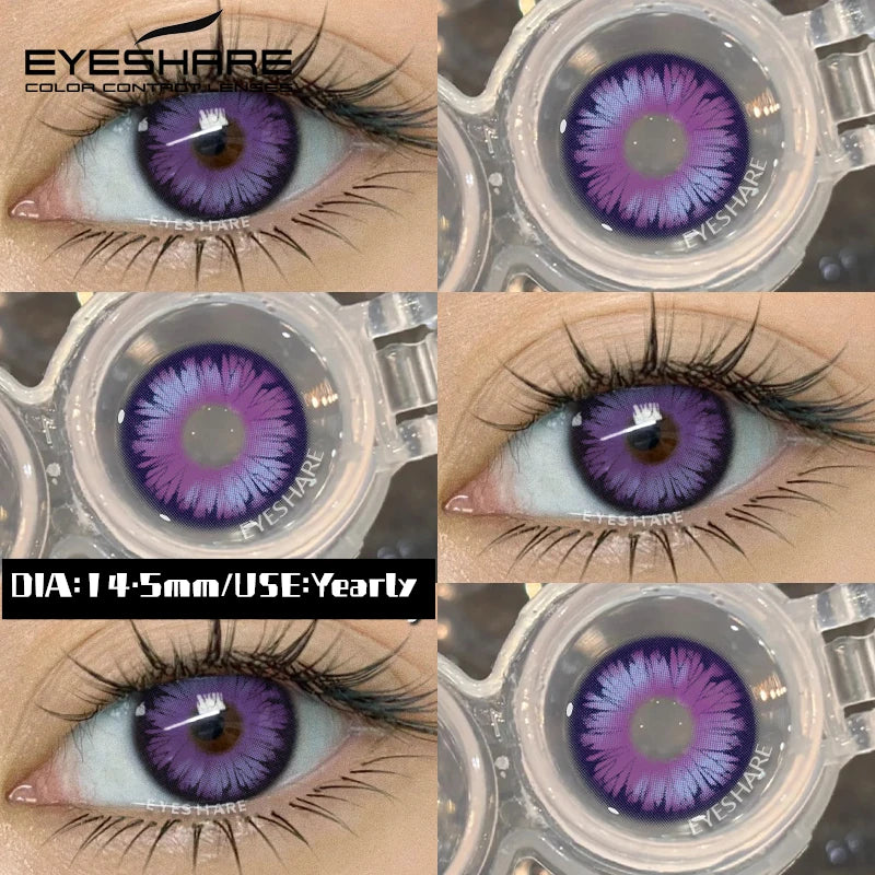 EYESHARE Halloween New Color Contact Lenses Blue Cosplay Anime Contact Red Lenses Purple Eyes Contact Pink Beauty Makeup Lenses
