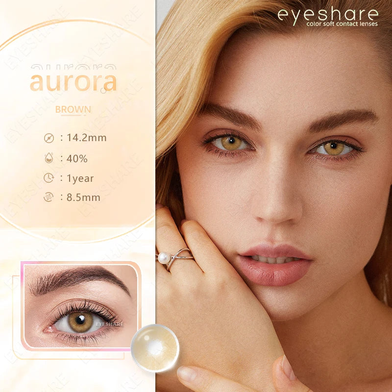 EYESHARE 1Pair Natural Contact Colored Lenses For Eyes Multicolor Lens Soft Yearly Fashion blue Eye Contact Pupils Beauty Makeup