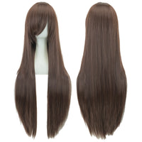 80cm Long Straight Cosplay Wig Synthetic Heat Resistant Wig for Women Party Costume Hair
