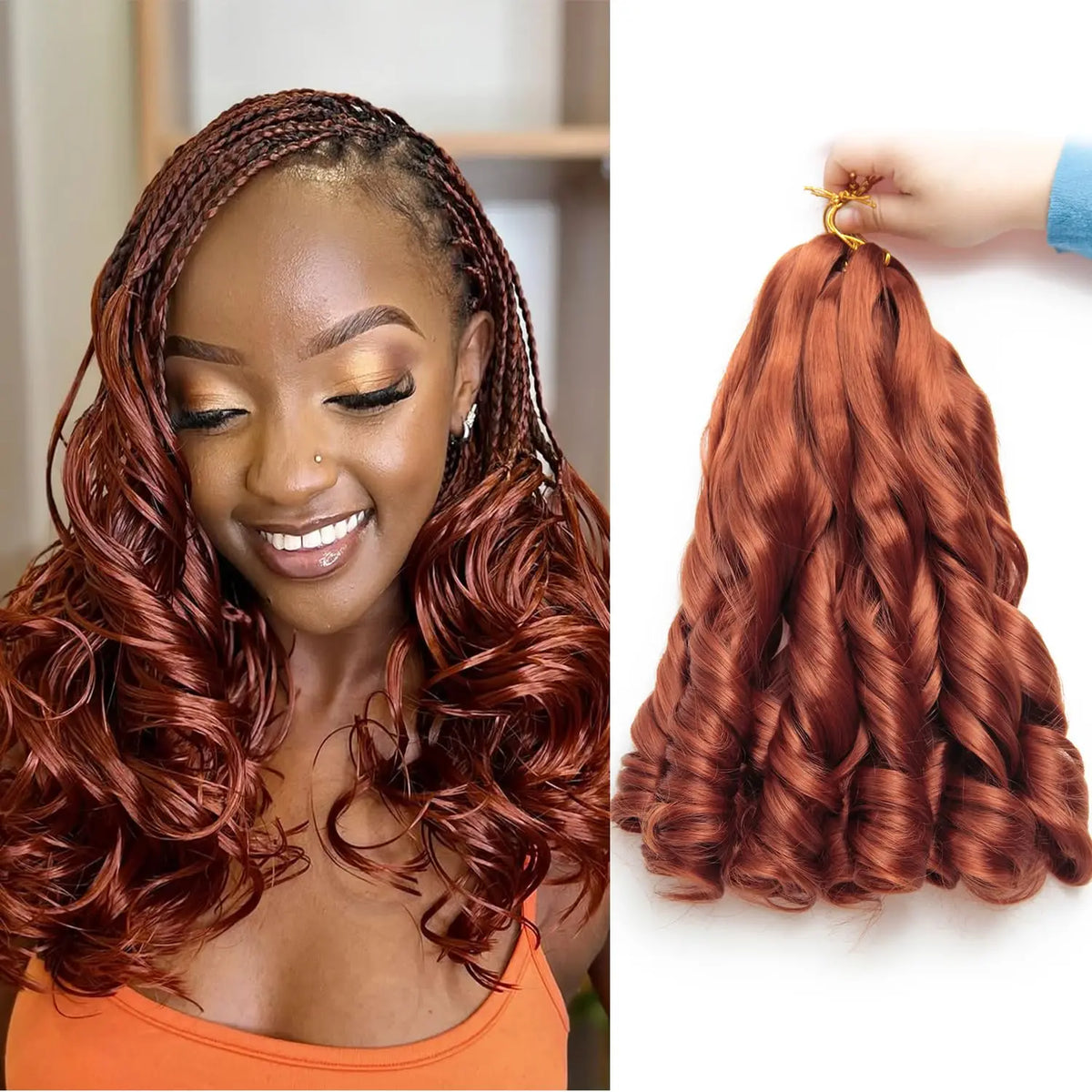 French Curl Crochet Braids Short Curly Crochet Hair Bouncy Synthetic knotless Braiding