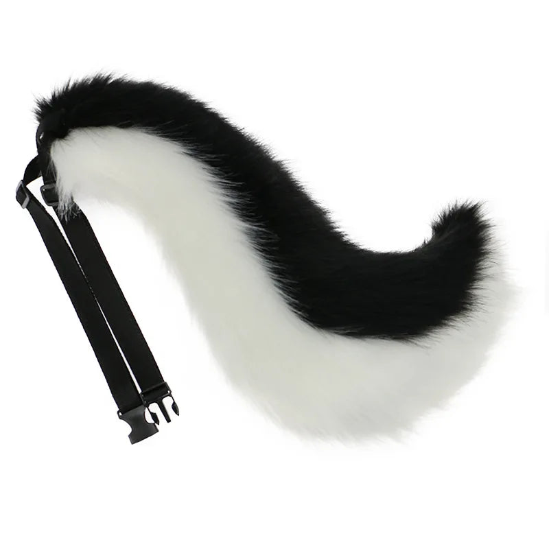 Plush Fox Tail Cosplay Accessory – Adjustable Belt Waist Tail for Costume Parties
