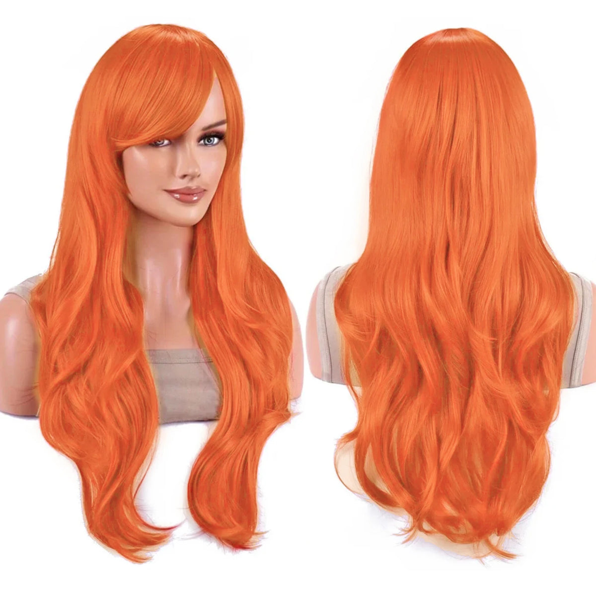 70cm Long Colorful Synthetic Hair Water Wavy Cosplay Wigs with Bangs Costume Wig for Women