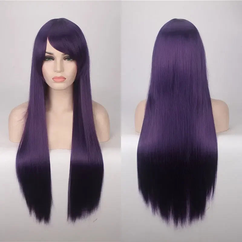 Cosplay Anime Long Wavy Pink Blue Red Blonde Black Green White Brown Cosplay Wig Synthetic Wig