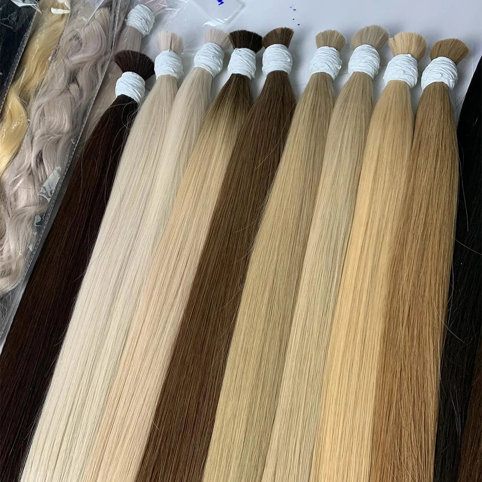 Colored Straight Human Hair Bulk for Braiding
