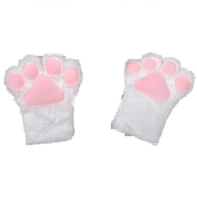 Fashion Cat Ear Paw Gloves Hairband Dance Prom Halloween Cat Ears Headwear Cosplay Cat Ear Anime Party Costume Bell Headwear