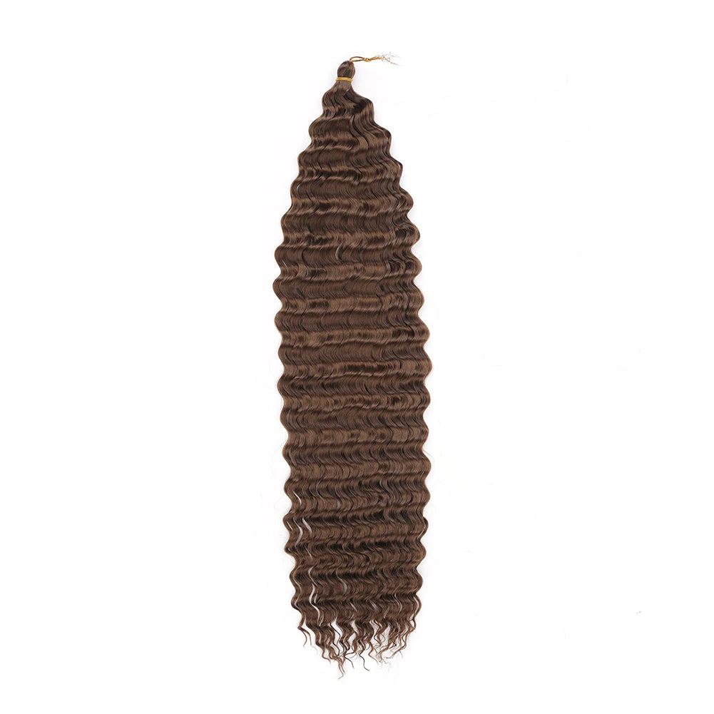 Ocean Wave Crochet Hair 22 Inch Deep Wave Curly Braiding Hair Soft Synthetic Crochet Braids for Black Women