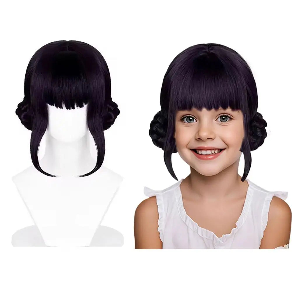 Cosplay Wigs Purple Long Hair Cosplay Wig With Full Head Cover Christmas Party Costume Demon Hunters Anime Prop