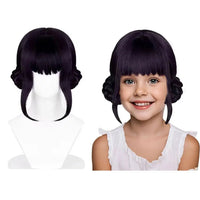 Cosplay Wigs Purple Long Hair Cosplay Wig With Full Head Cover Christmas Party Costume Demon Hunters Anime Prop