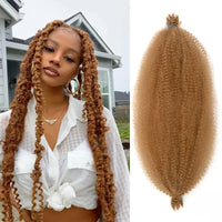 Afro Marley Twist Braiding Hair Extensions For Distressed Soft Locs Fluffy Afro Twist Crochet Hair Butterfly Locs For Women