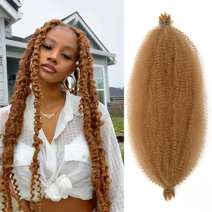 Afro Marley Twist Braiding Hair Extensions For Distressed Soft Locs Fluffy Afro Twist Crochet Hair Butterfly Locs For Women