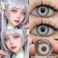 EYESHARE 1pair Colored Contact Lenses Purple Eye Lens Yearly Cosplay Blue Green Cosmetic Contacts Helloween Soft Makeup Pupils