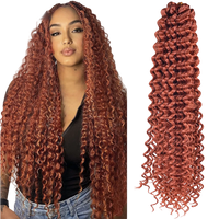 Long Deep Wave Braiding Hair 28 Inch Ocean Wave Crochet Hair Synthetic Deep Curly Crochet Hair Extensions For Black Women
