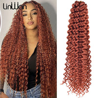 28 Inch Deep Wave Crochet Hair | Synthetic Ocean Wave Braiding Extensions