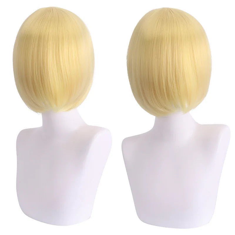 Short Cosplay Bob Wig – Face Contouring Thick Synthetic Hair Wig, Colorful Heat Resistant Fiber Wig