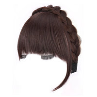 Clip-In Bangs Headband – Synthetic Fake Fringe Hair Extension with Invisible Natural Clips for Women