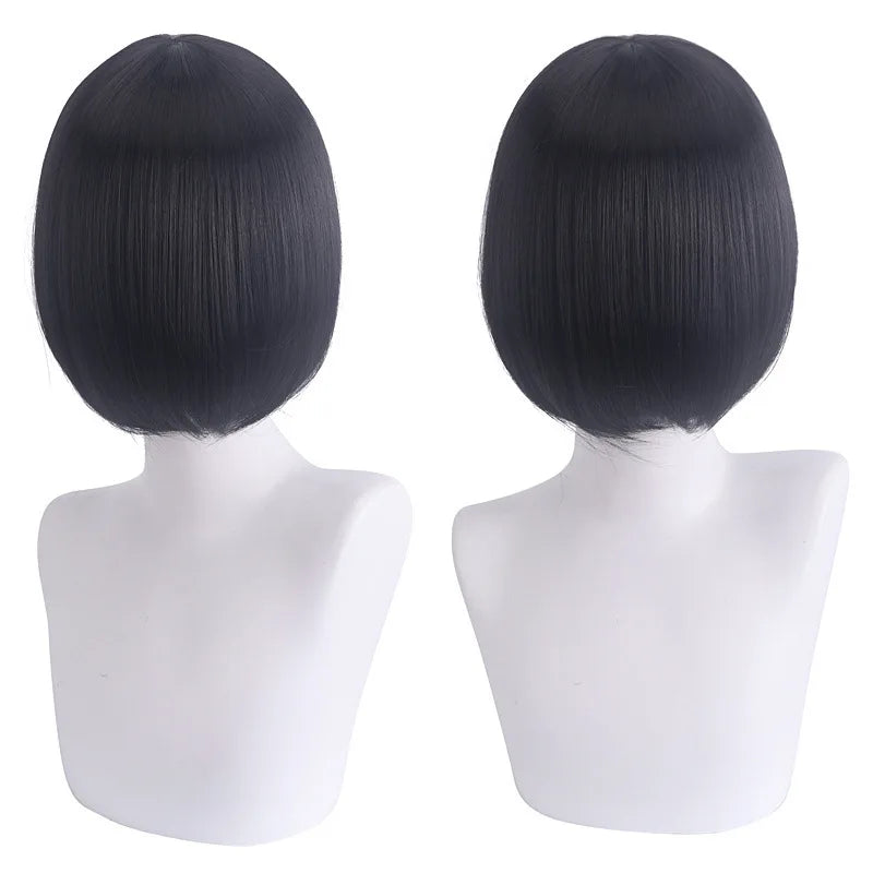 Short Cosplay Bob Wig – Face Contouring Thick Synthetic Hair Wig, Colorful Heat Resistant Fiber Wig