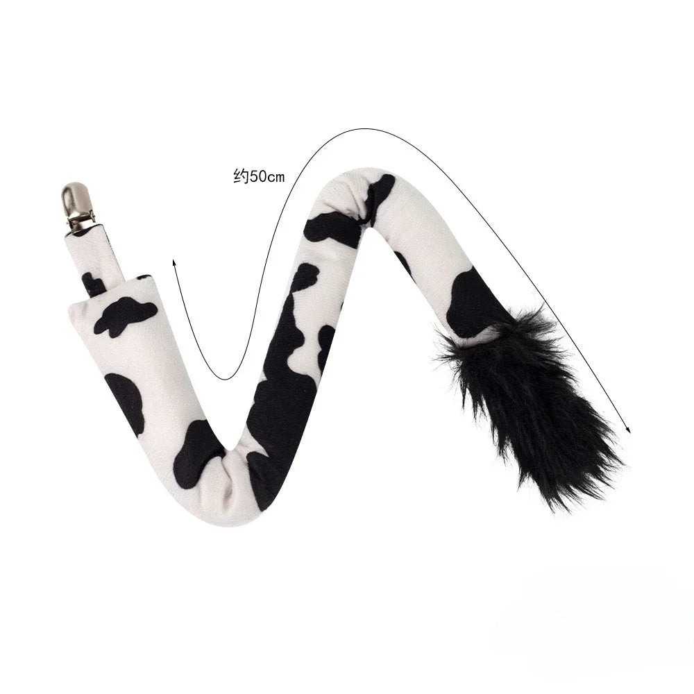 1pcs Animal Tail Costume Accessory Tails Masquerade Zoo Props Cat Devil Mouse Tiger Monkey Rabbit Zebra Cow Zebra