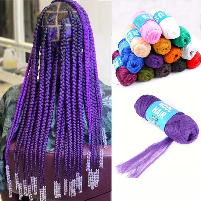 Brazilian Wool Braiding Hair | Acrylic Yarn for Crochet Braids Perfect for Senegalese twists, Senegal twist braids, and protective hairstyles