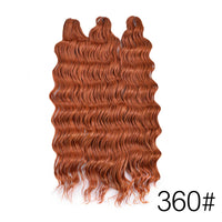 28 Inch Deep Wave Crochet Hair | Synthetic Ocean Wave Braiding Extensions