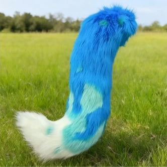 New Hand Made Work Halloween French Blue Wolf King Ears Hairhoop Tail Set Anime DIY Costume Accessories Cosplay Custom Made