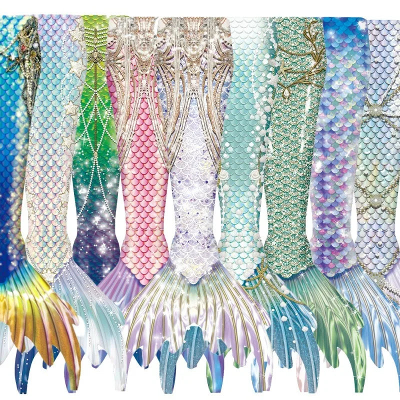Swimming Mermaid Tail Cosplay Costume Children Party Gift Fantasy Swimsuit Beach Swimwear Kids Adult 2025 New Summer Season