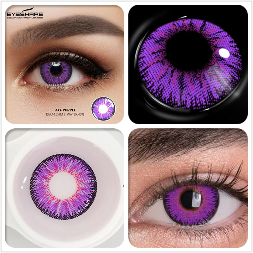 1pair Cosplay Color Contact Lenses for Eyes AYY Series Fashion Makeup Red Blue Lens