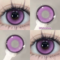 Beauty Purple Contact Lenses for Eyes Myopia Colored Contact Lenses Natural Blue Lens Fashion Cosplay Pupils OVO