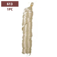 French Curls Braiding Hair 12-24inch Hair Extensions Synthetic Hairs Spiral Curls Braids Pre Stretched Loose Wave Braiding Hair