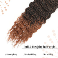 Ocean Wave Crochet Hair 22 Inch Deep Wave Curly Braiding Hair Soft Synthetic Crochet Braids for Black Women