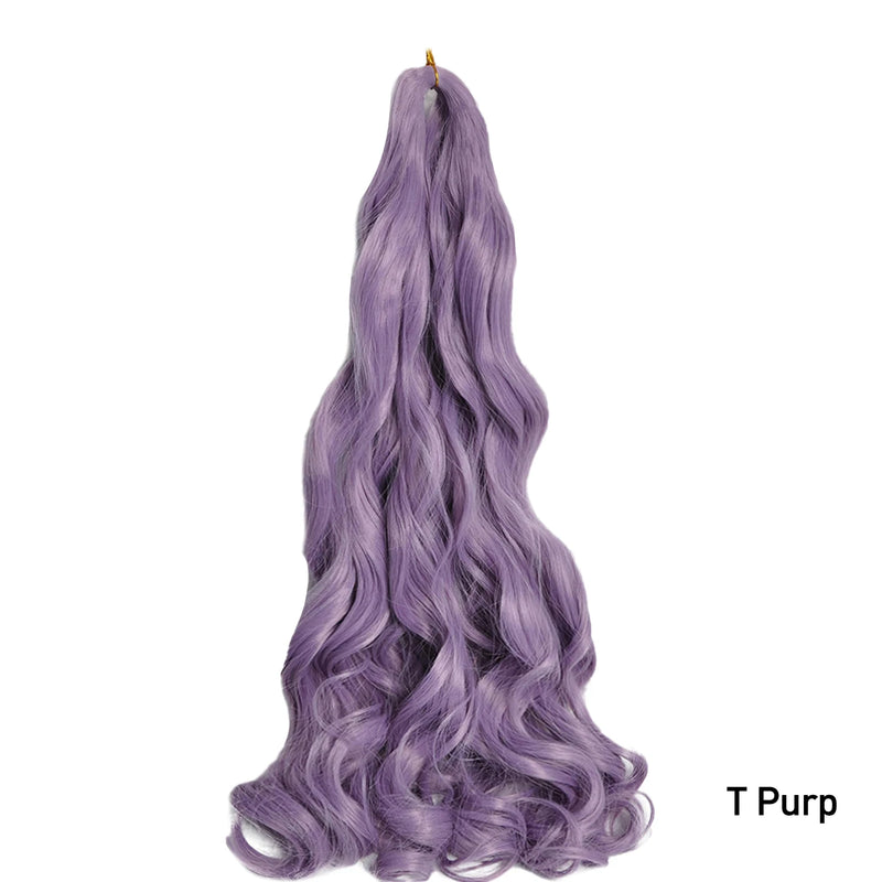 French Curls Braiding Hair Extensions Synthetic Hair Loose Wave Spiral Curl Braids High Temperature Ombre Pre Stretched Hair