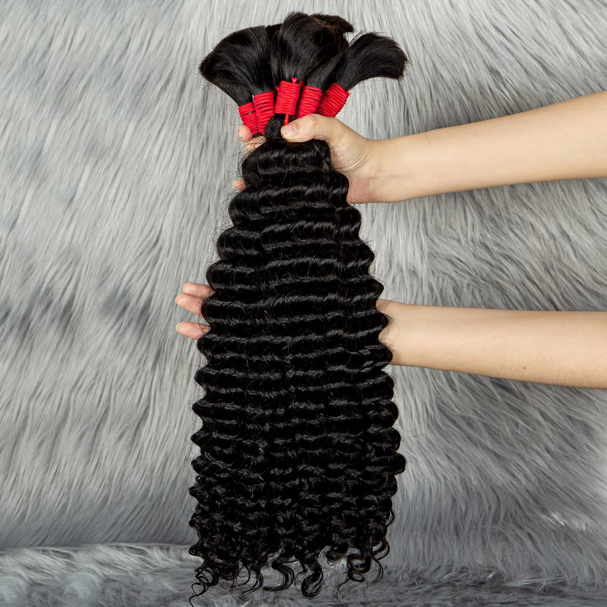Water Wave Virgin Human Hair Bulk for Boho Braids – No Weft
