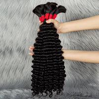 Water Wave Virgin Human Hair Bulk for Boho Braids – No Weft