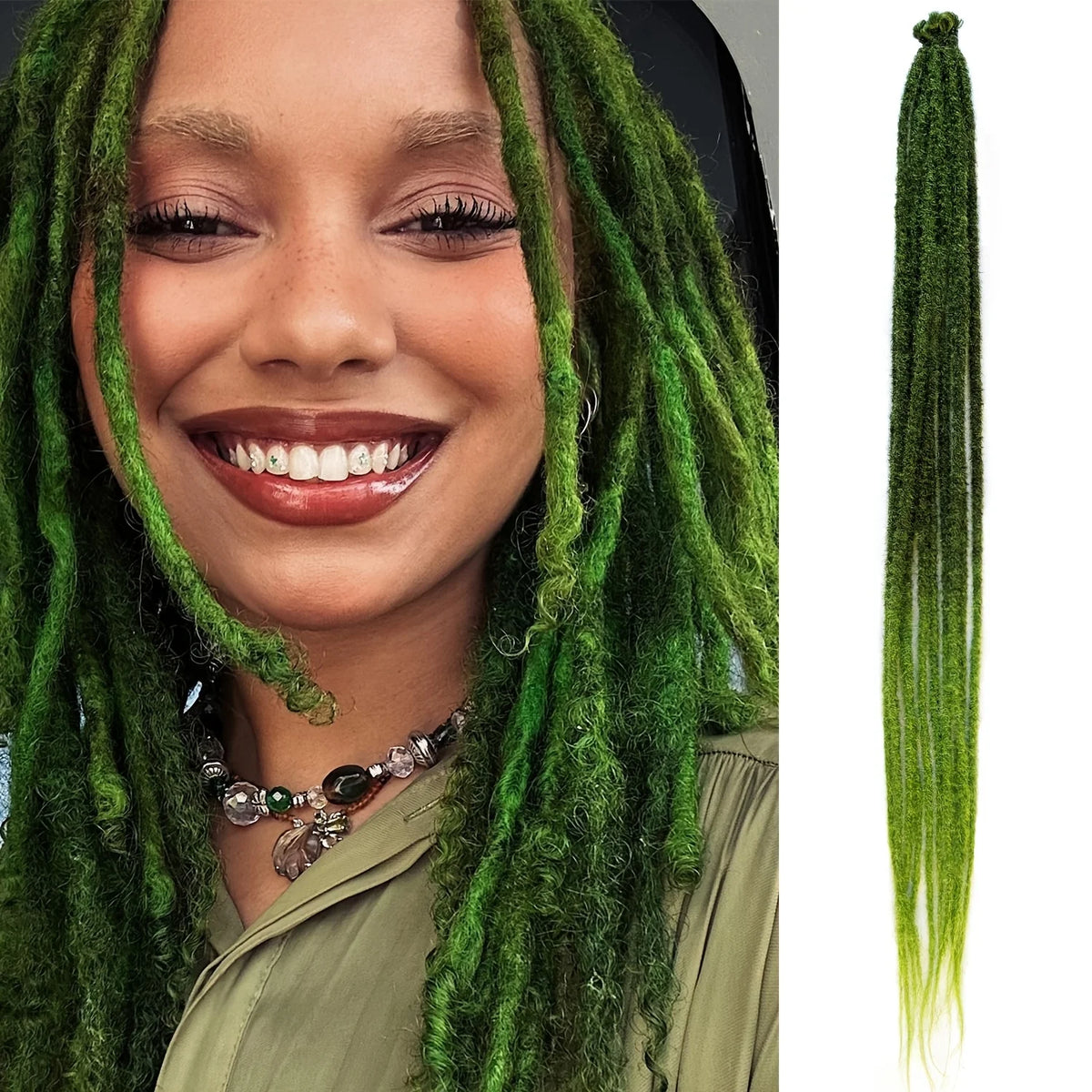 24 Inch Dreadlock Extensions (10 Strands/Pack) – Handmade Crochet Hair