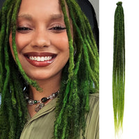 24 Inch Dreadlock Extensions (10 Strands/Pack) – Handmade Crochet Hair