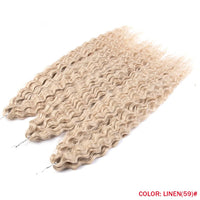 24 Inch Water Wave Crochet Braiding Hair Pink Blonde Synthetic Hair Extensions for Black Women