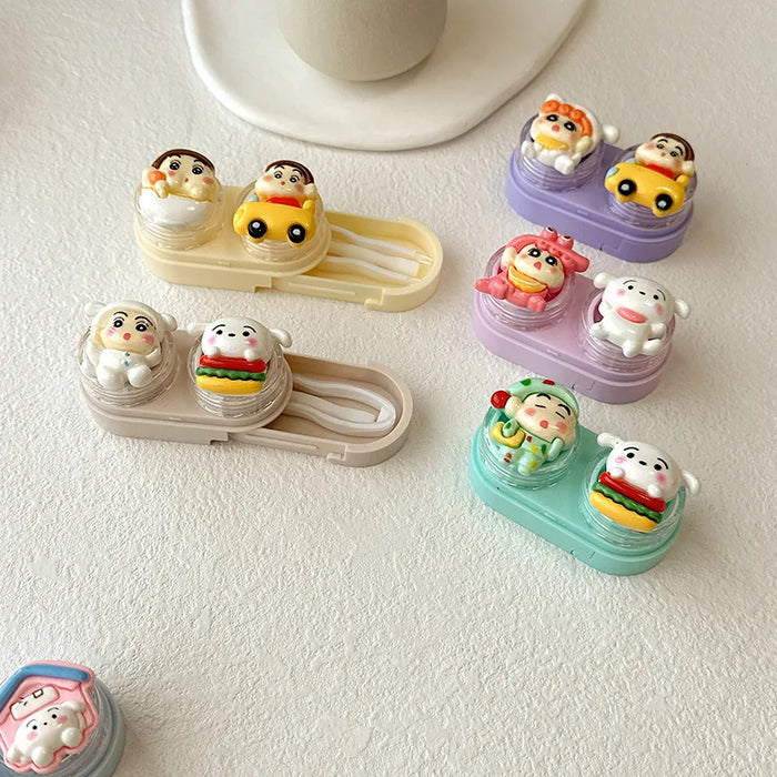 Contact Lenses Case with Mirror Mini Protable Colored Lenses Storage Box Glasses Container