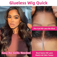 6x4 Wear And Go Glueless Human Hair Wigs13x6 HD Lace Frontal Human Hair Wigs For Women