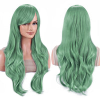70cm Long Colorful Synthetic Hair Water Wavy Cosplay Wigs with Bangs Costume Wig for Women