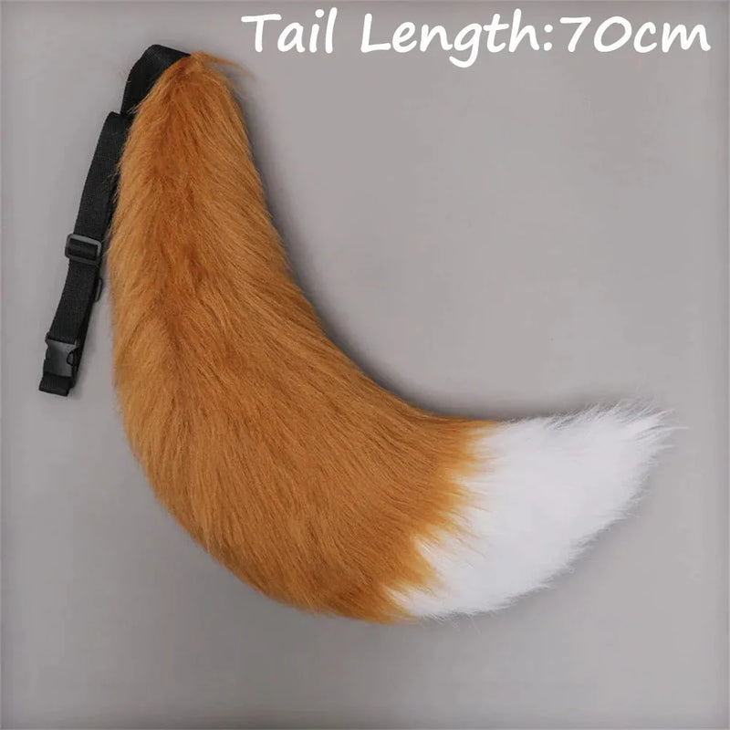Anime COS Cat Fox Tails Plush Cosplay Costumes Big Tails Dog Furry Tail Role Play Party Performance Props Fursuit Tail for Women